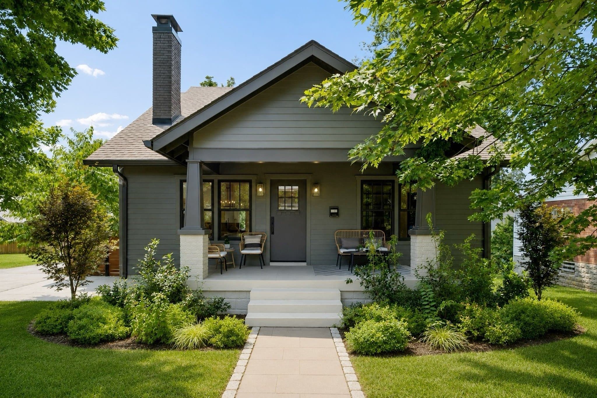 Front exterior of the historic Craftsman at 1101 Paris Avenue, one of the 12 South homes for sale in Nashville