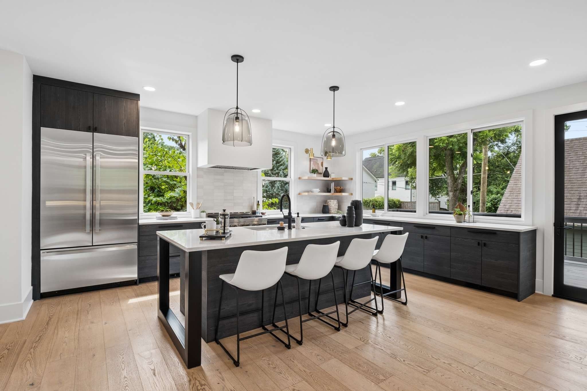 High end kitchen with island at 1101 Paris Avenue in 12 South Nashville