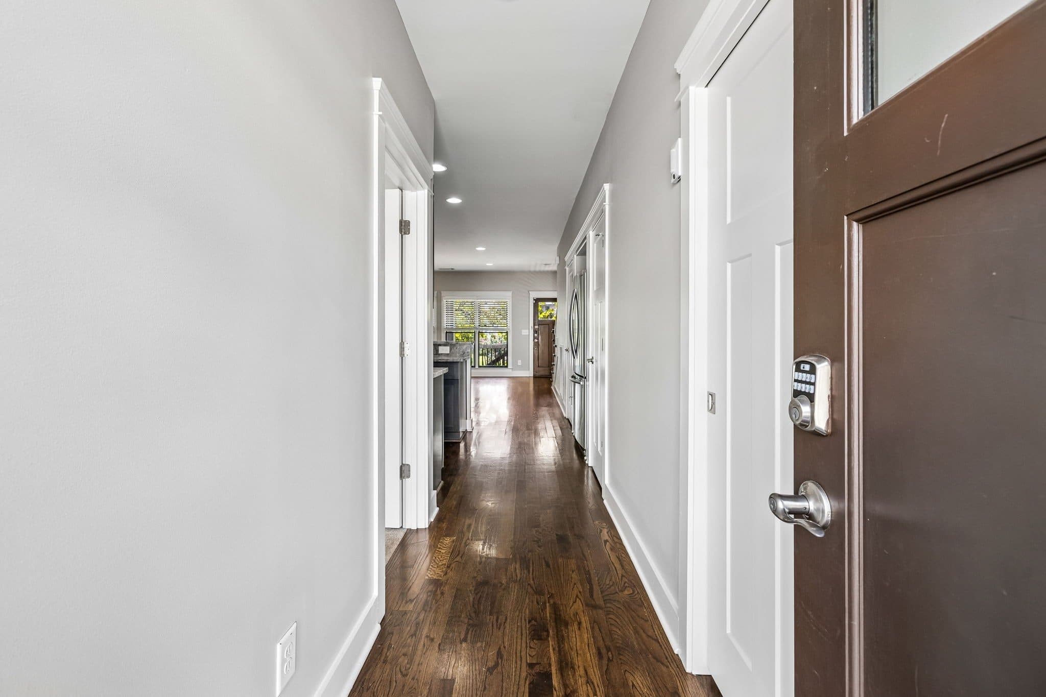 Entry hall with dark hardwood floors at 143 Gale Park Lane, 12 South Nashville
