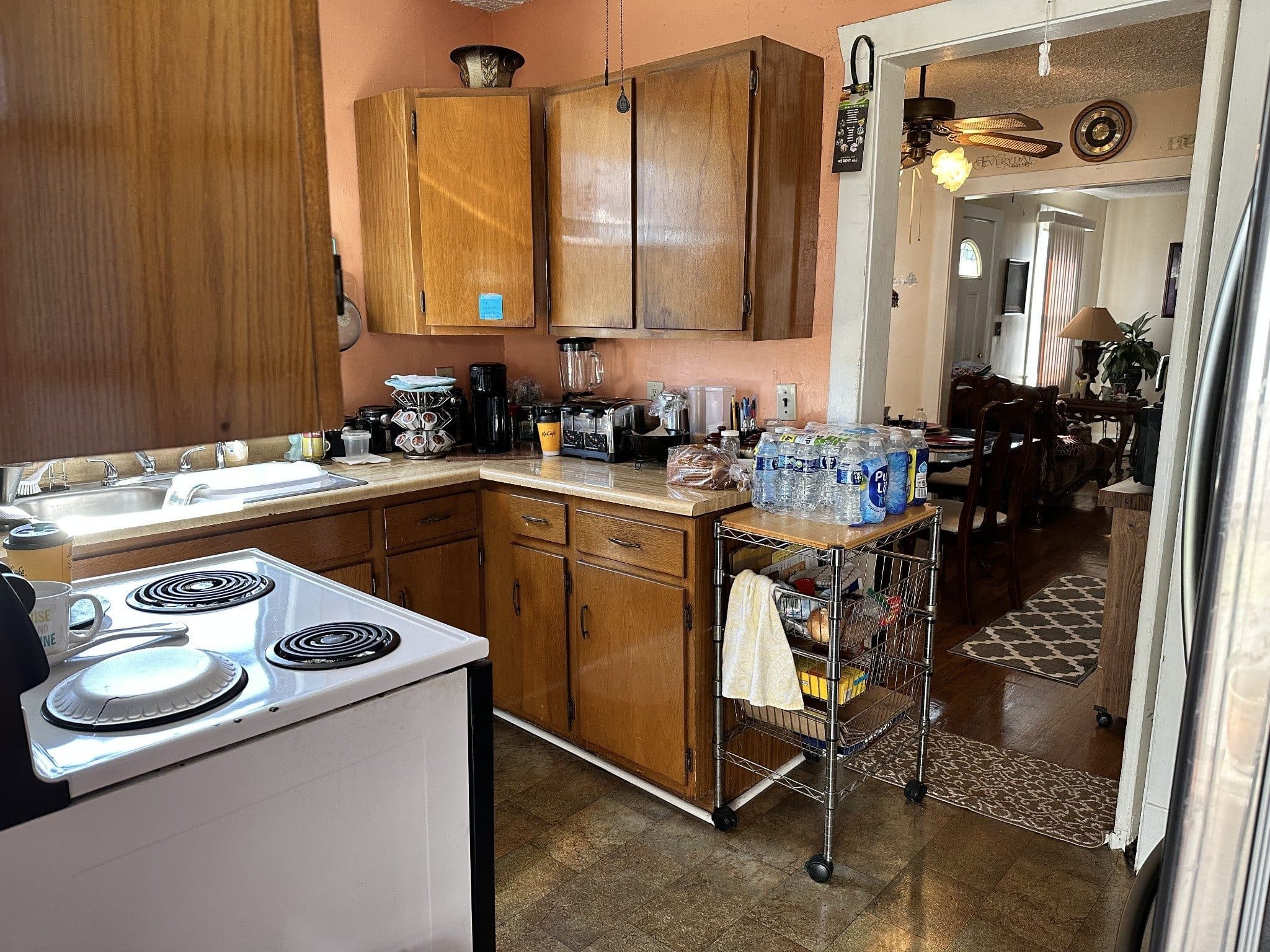 Kitchen with wood cabinets at 820 Horner Avenue, 12 South Nashville