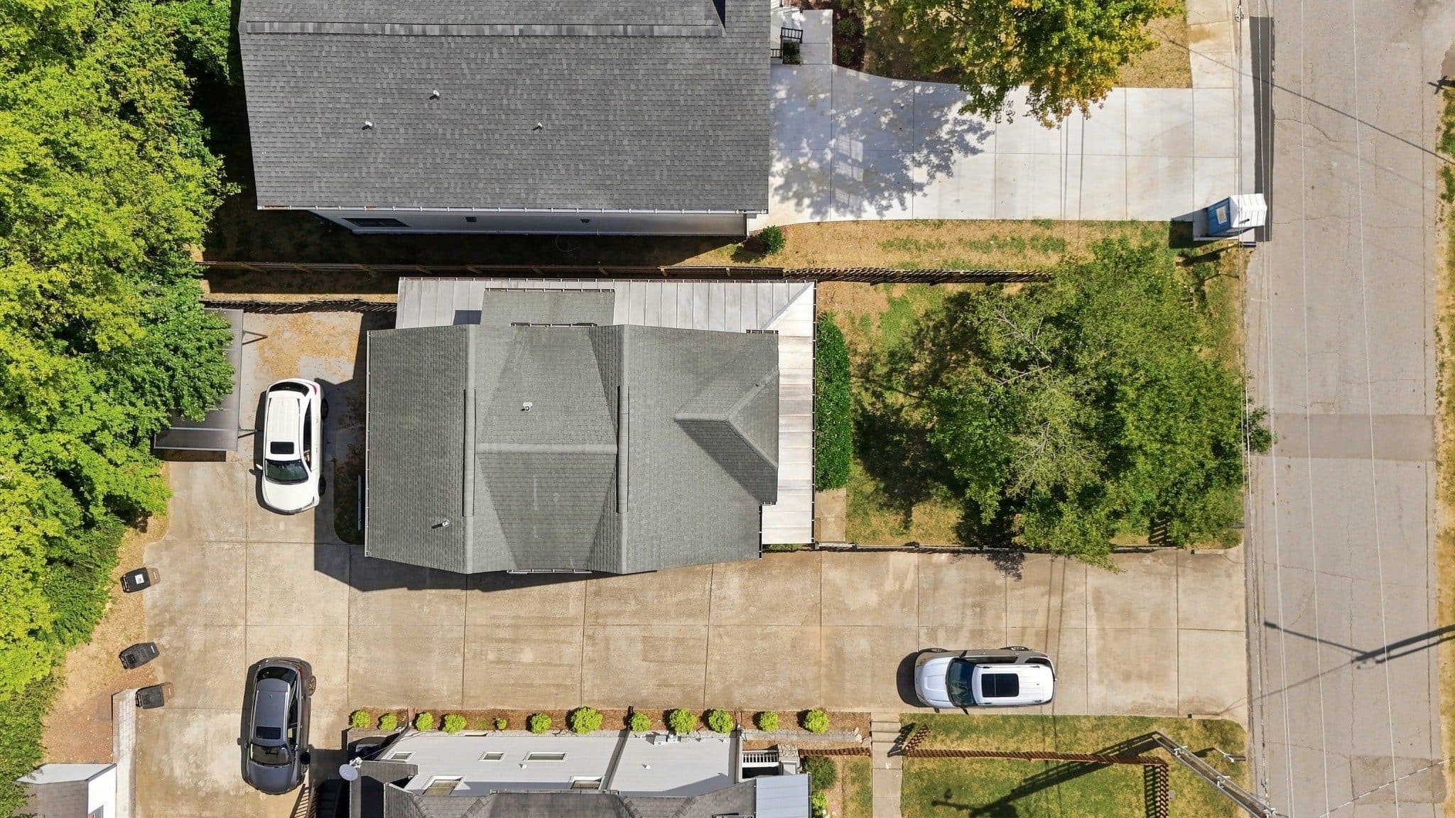 Aerial view of the lot and driveway at 2950 Vaulx Lane, 12 South Nashville